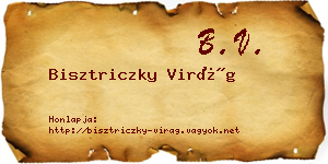 Bisztriczky Virág névjegykártya