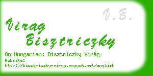 virag bisztriczky business card